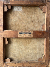 Paper label of Trouillon, framer of the rue Neuve Saint-Eustache in Paris, on the stretcher bar
