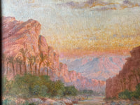 The sky, thin paint worked wet into wet from gold at the horizon to grey above
