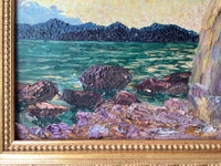 From an angle, the loaded strokes of the cliff standing clear of the surface